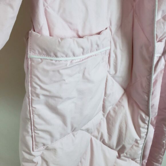 Vintage Saratoga by Wesco Quilted Housecoat Robe Womens M Pink 70s? 80s - Picture 3 of 10